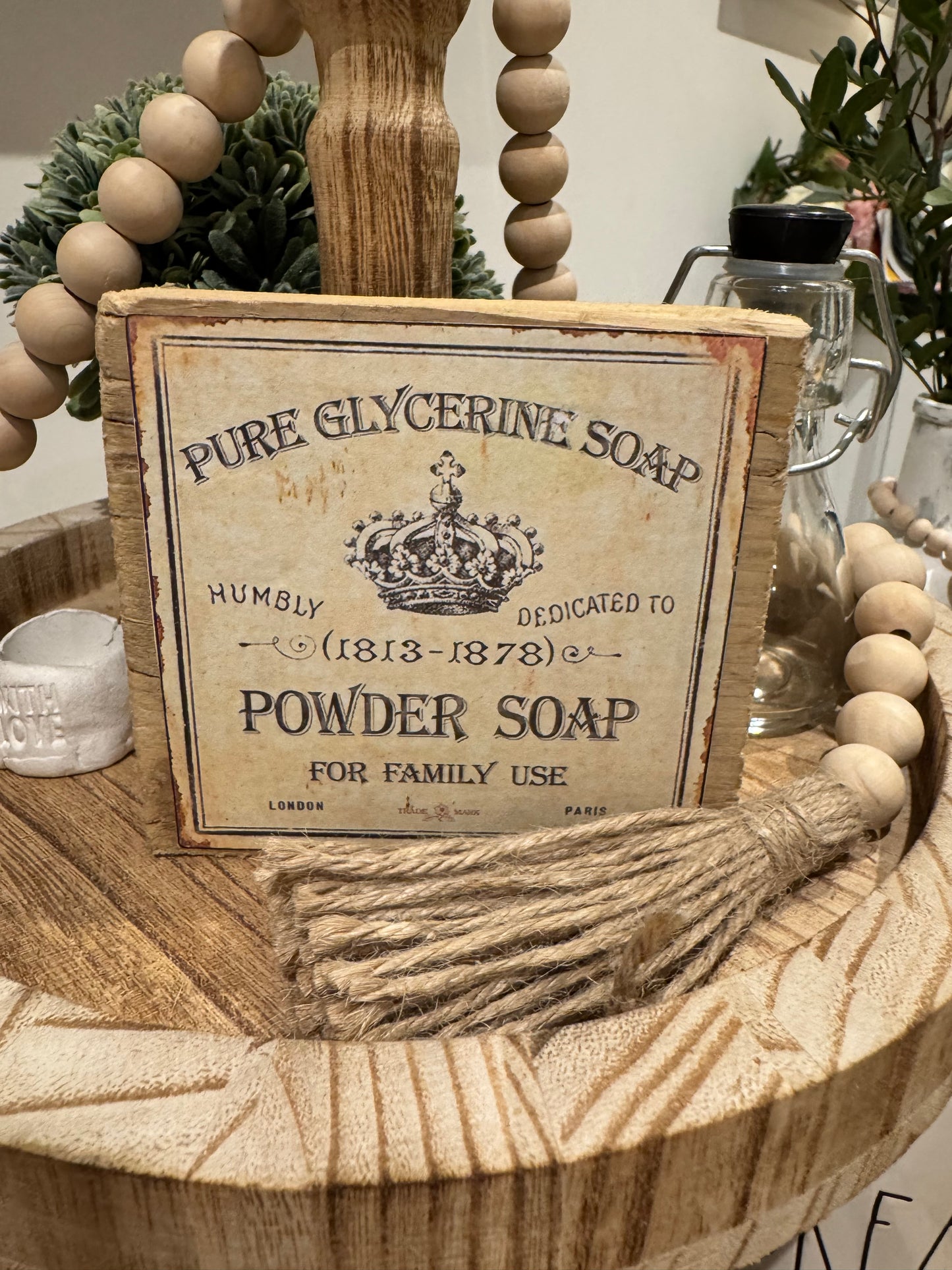 Reclaimed Wooden Block Sign