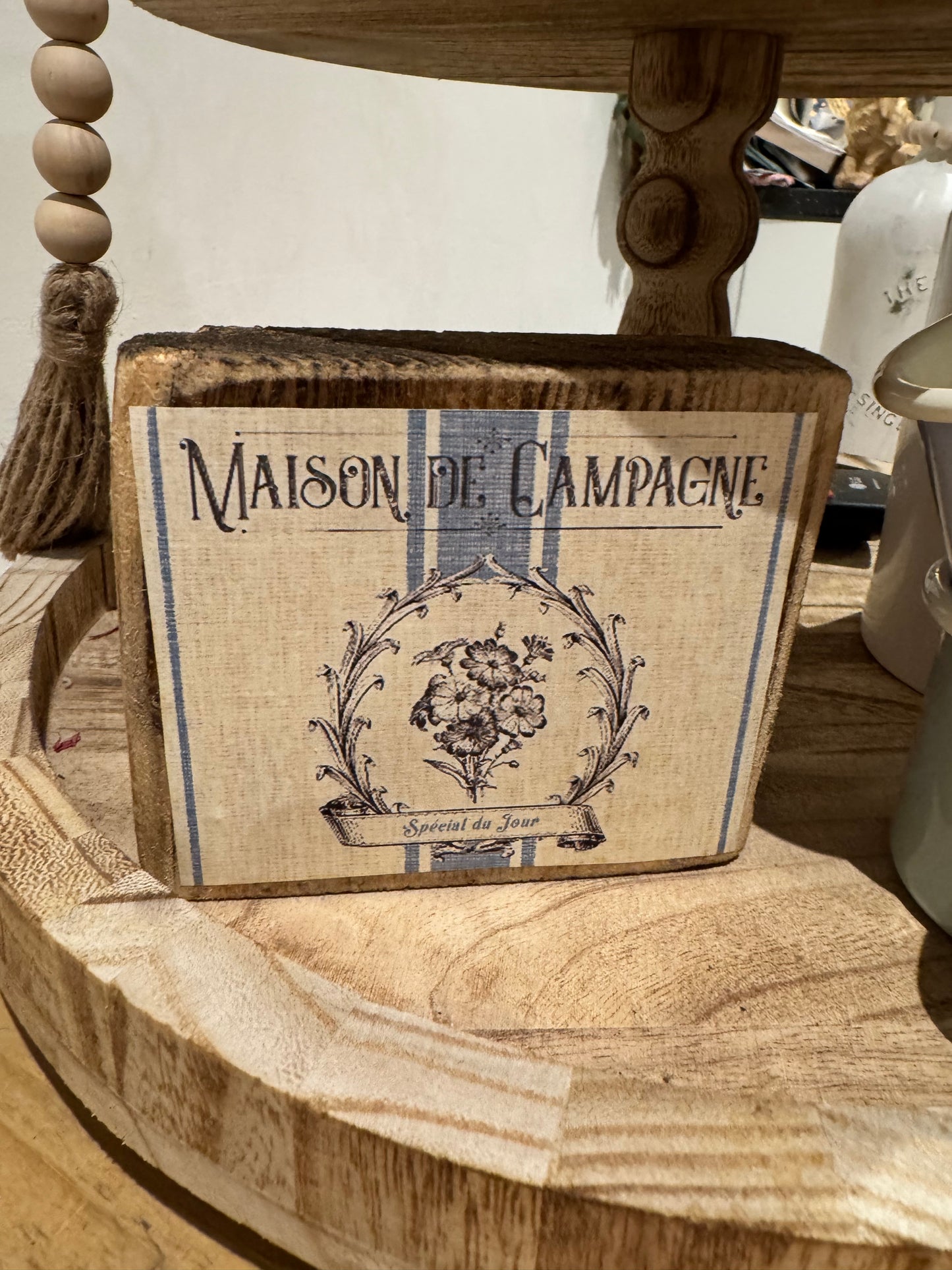 Reclaimed Wooden Block Sign