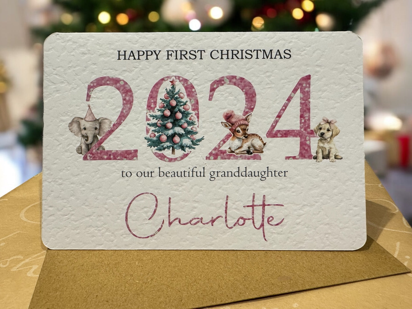 Personalised Handcrafted ‘HAPPY FIRST CHRISTMAS’ card