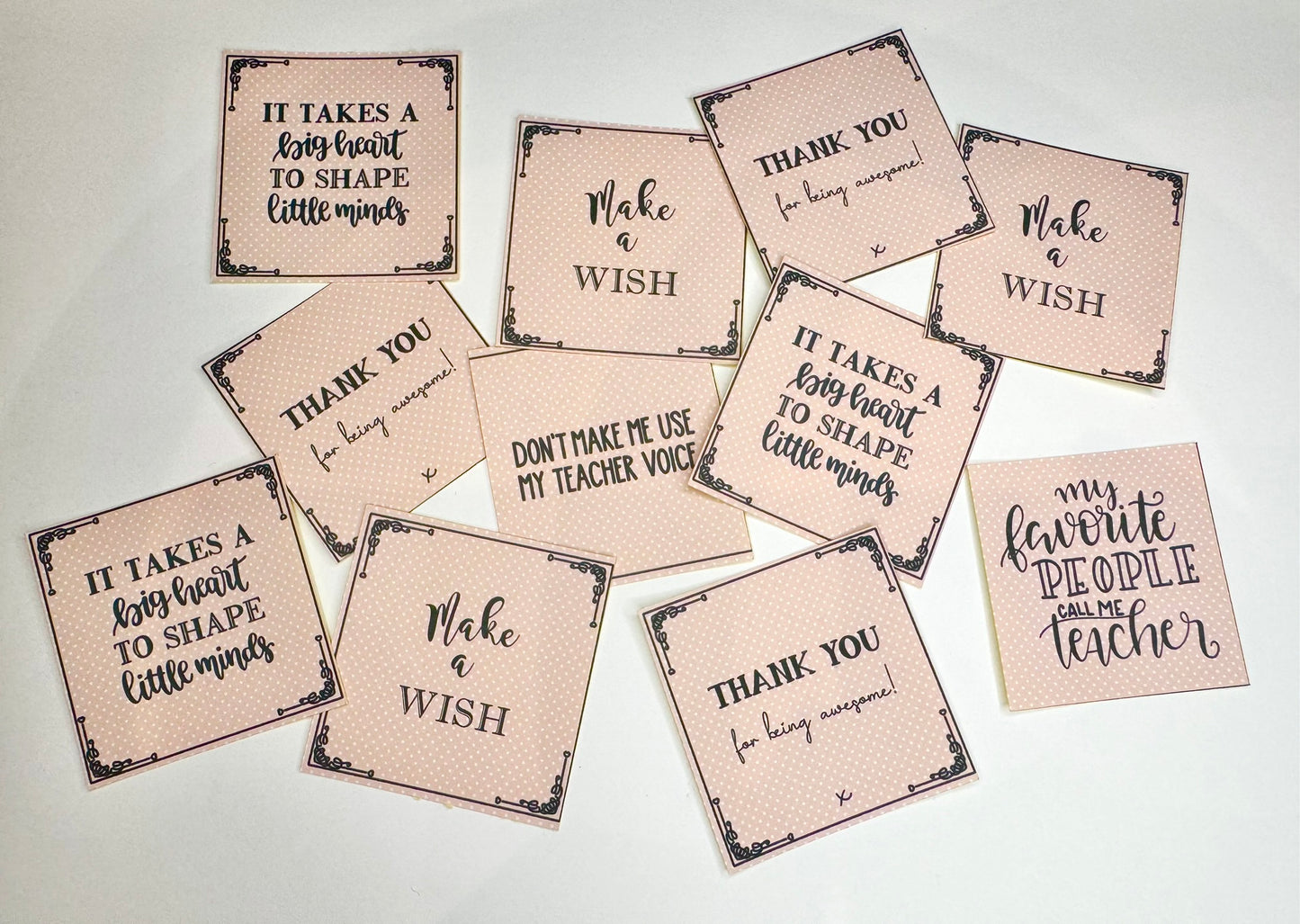 11 Assorted 5 x 5 cm stickers - TEACHER THEME