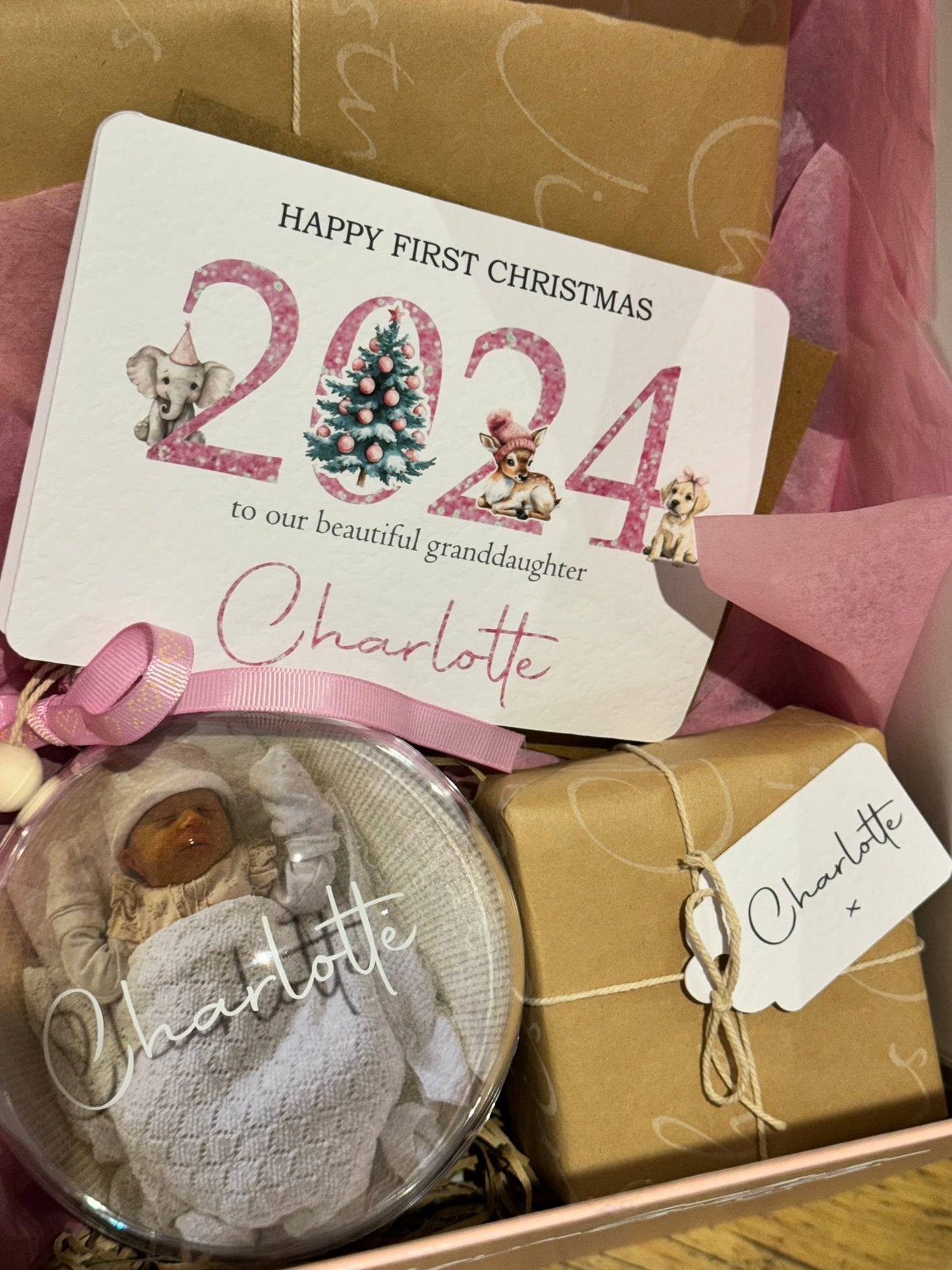 Personalised Handcrafted ‘HAPPY FIRST CHRISTMAS’ card