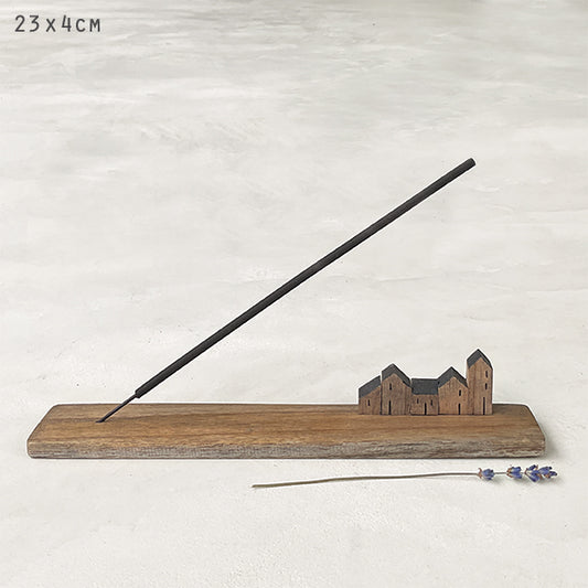 Wood incense holder - The street