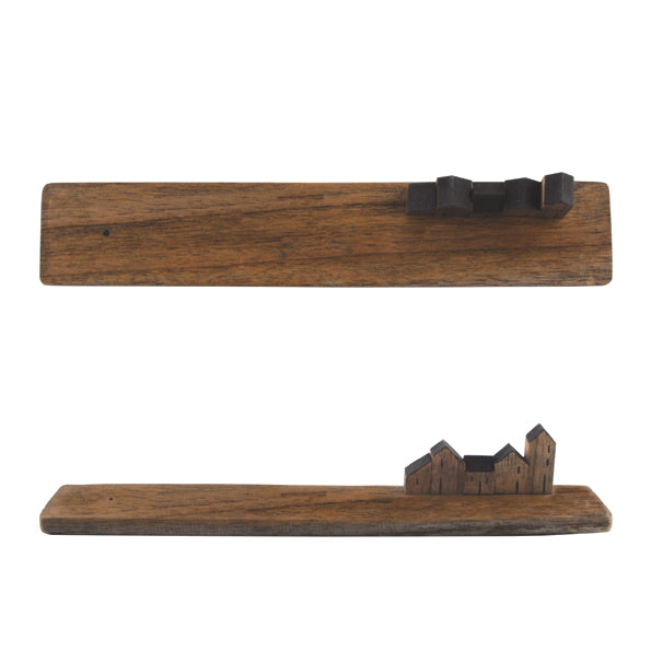 Wood incense holder - The street