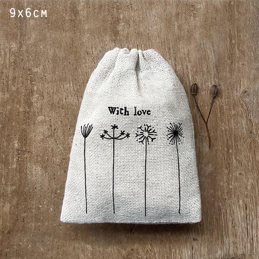 Small drawstring bag - With love