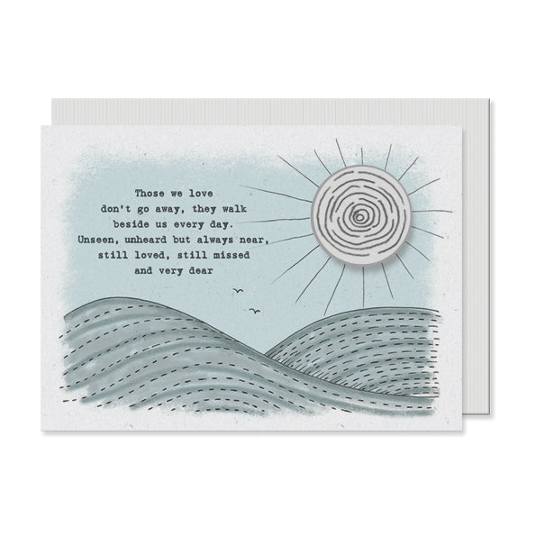 Stitchery card - Those we love don't go away