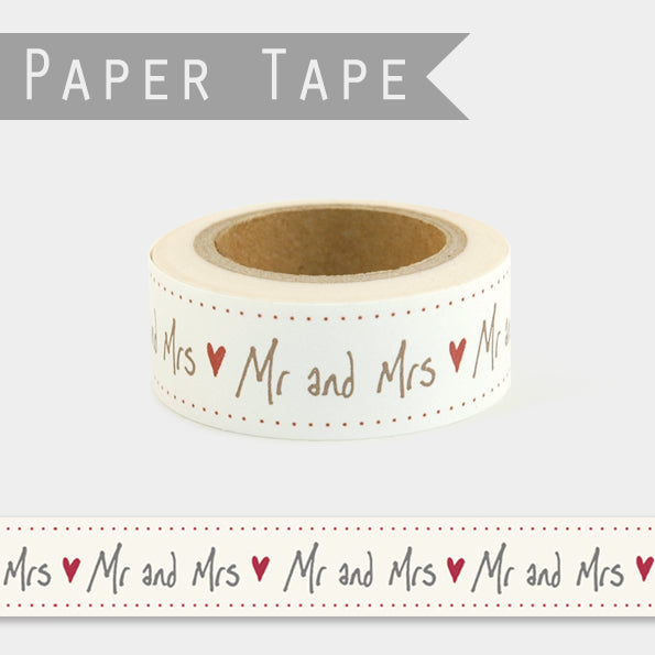 Paper tape hand written - Mr and Mrs