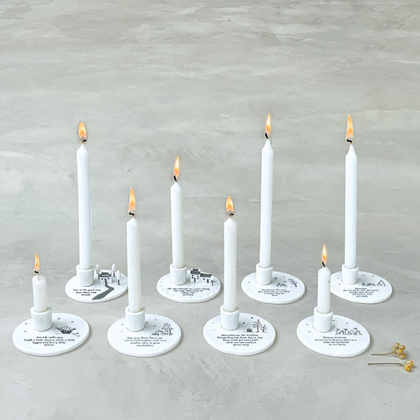 Candle holder - It's the friends we meet along the way (incl. 11 cm pillar candle)