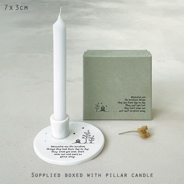 Candle holder - Memories are the loveliest (incl. candle)