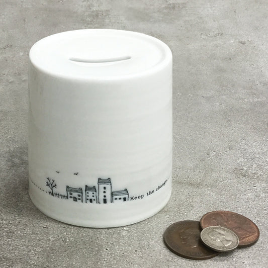 Porcelain money box - Keep the change