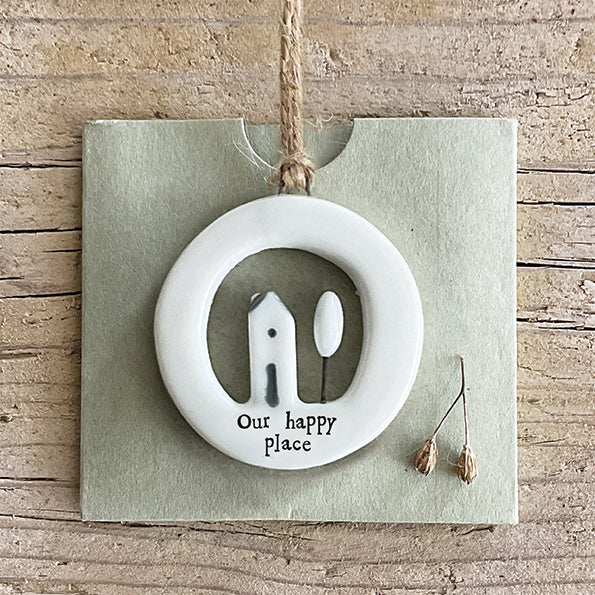 Cut out hanger - Our happy place