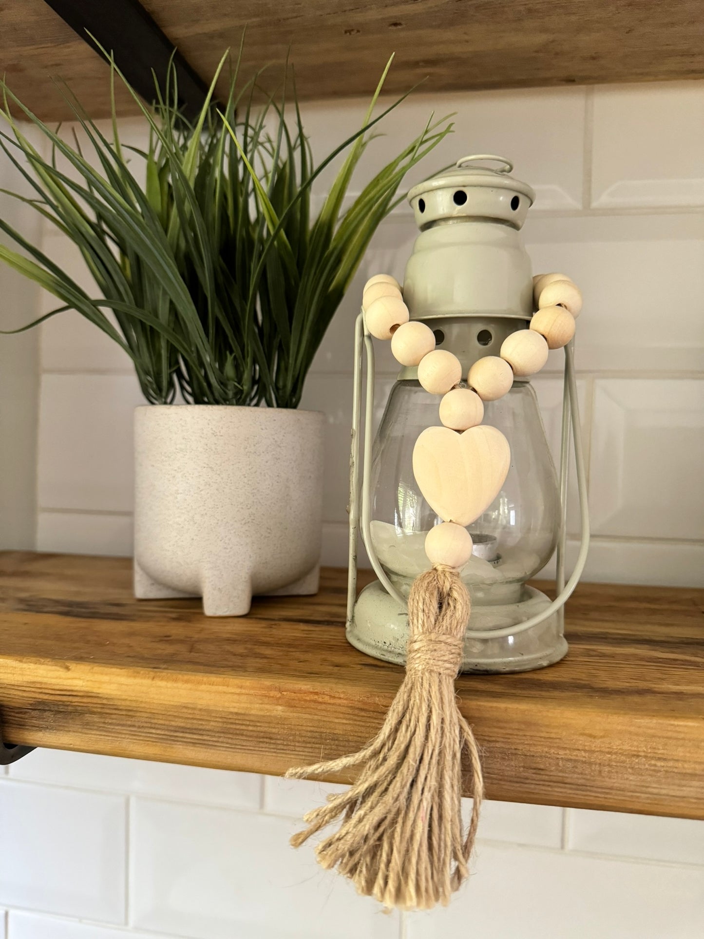 Boho style wooden beads ornament