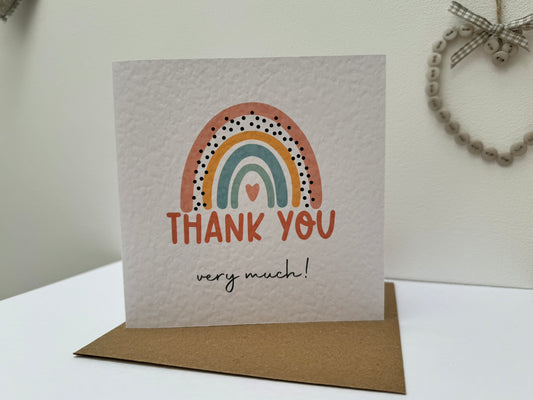 Handcrafted "THANK YOU VERY MUCH!" card