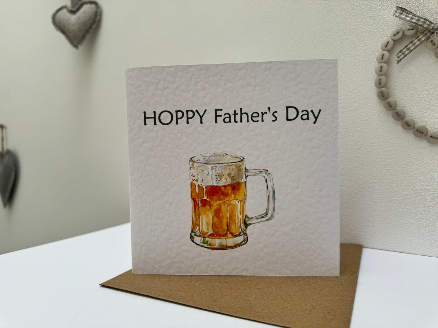 Handcrafted "HOPPY FATHER'S DAY" square card