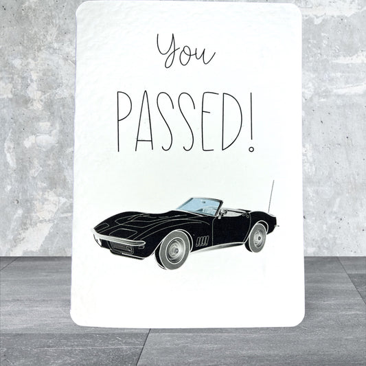 Handcrafted 'YOU PASSED' card