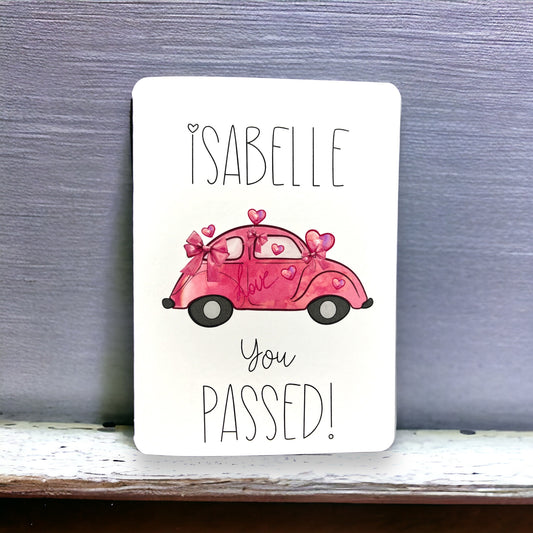 Personalised Handcrafted 'YOU PASSED' card