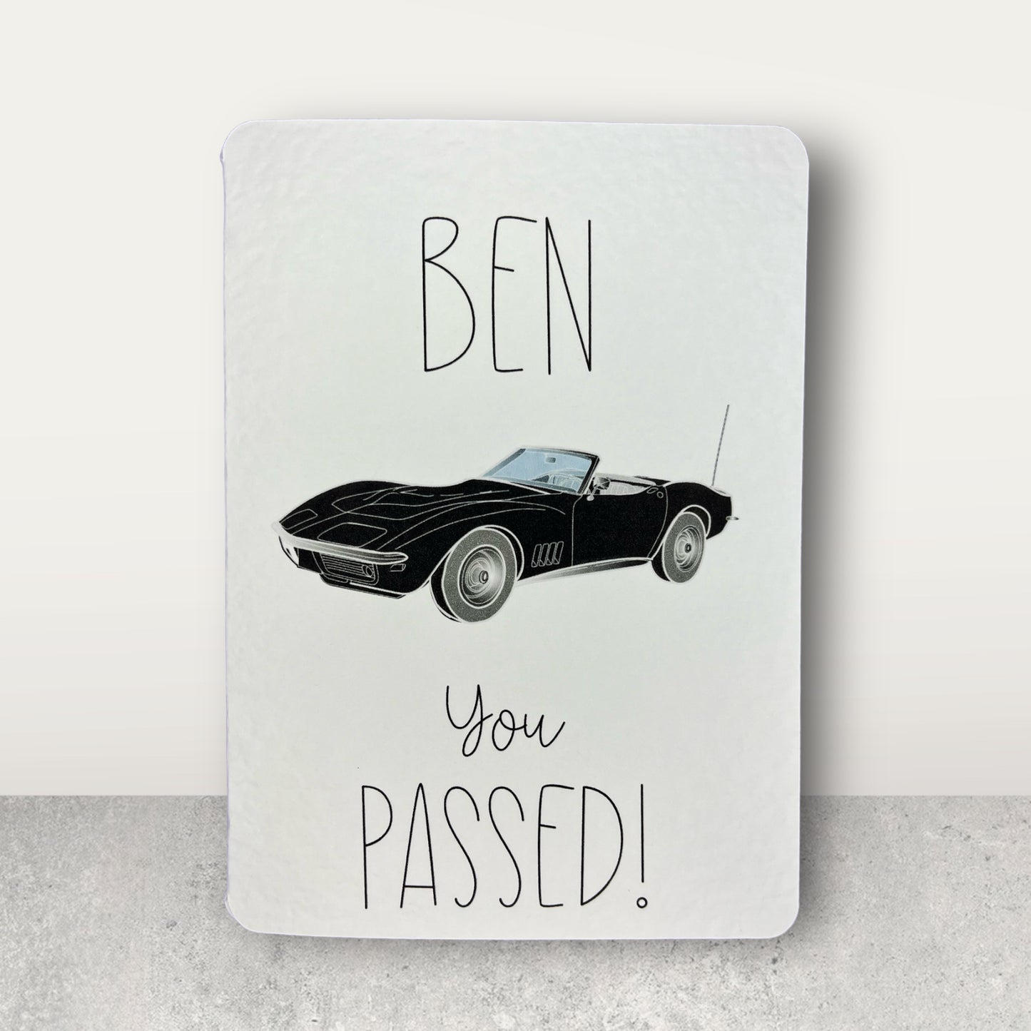 Personalised Handcrafted 'YOU PASSED' card