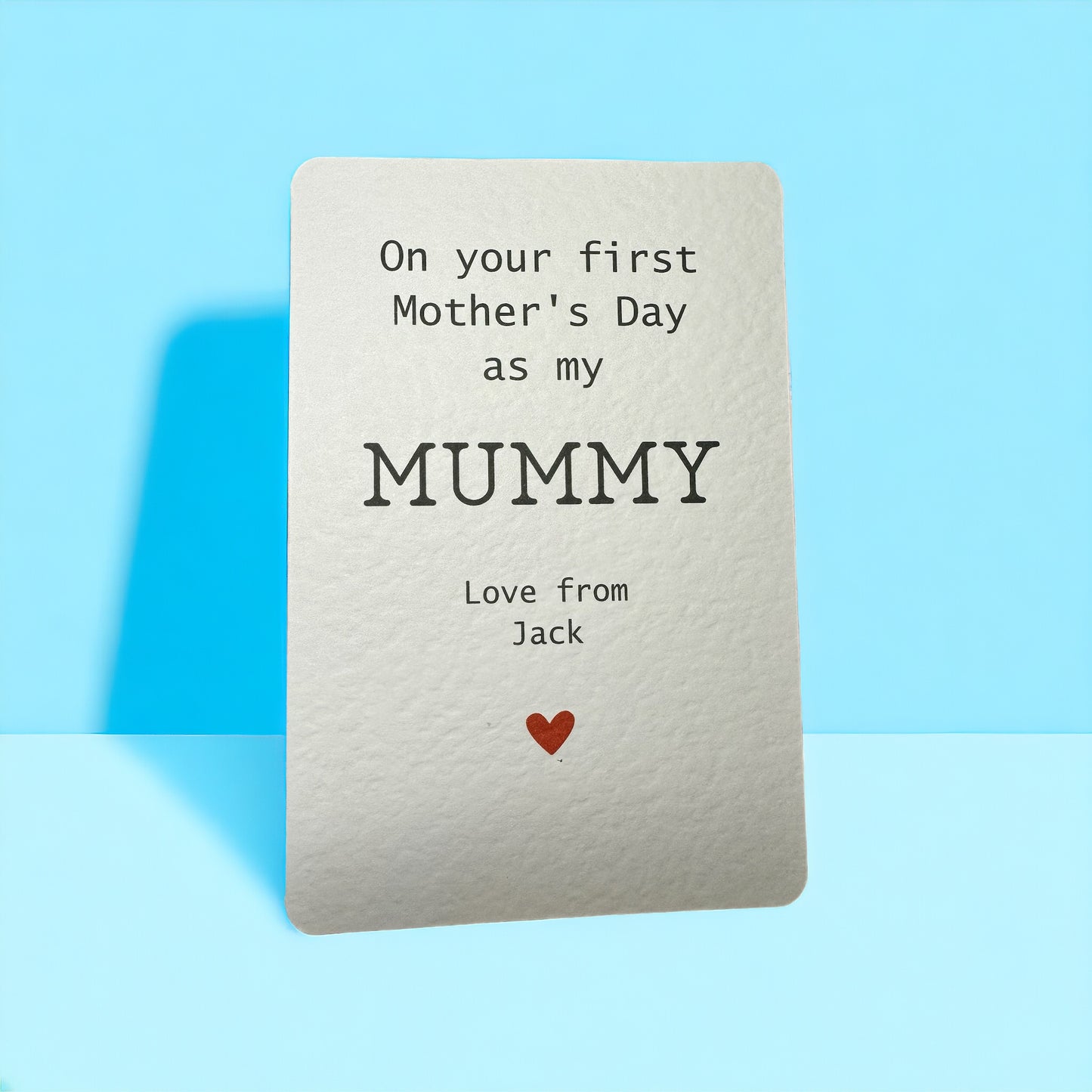 PERSONALISED Handcrafted 'FIRST MOTHER'S DAY' card