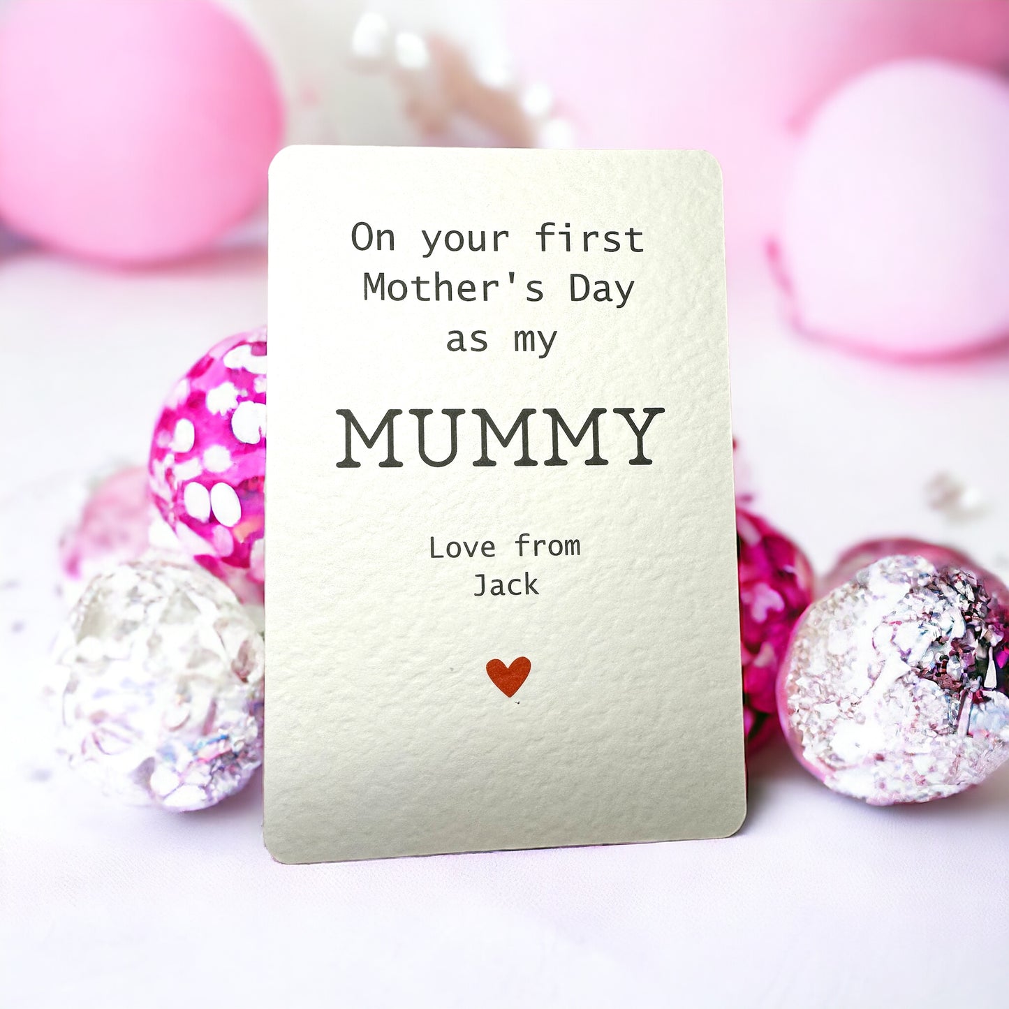 PERSONALISED Handcrafted 'FIRST MOTHER'S DAY' card