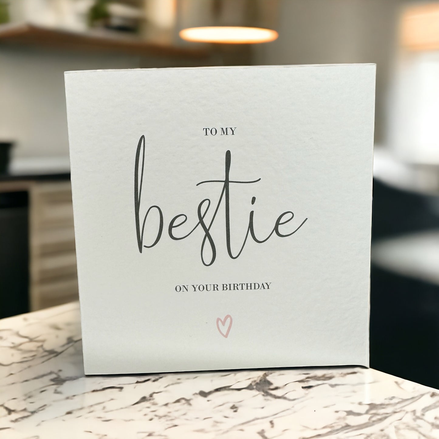 Handcrafted 'TO MY BESTIE ON YOUR BIRTHDAY' square card