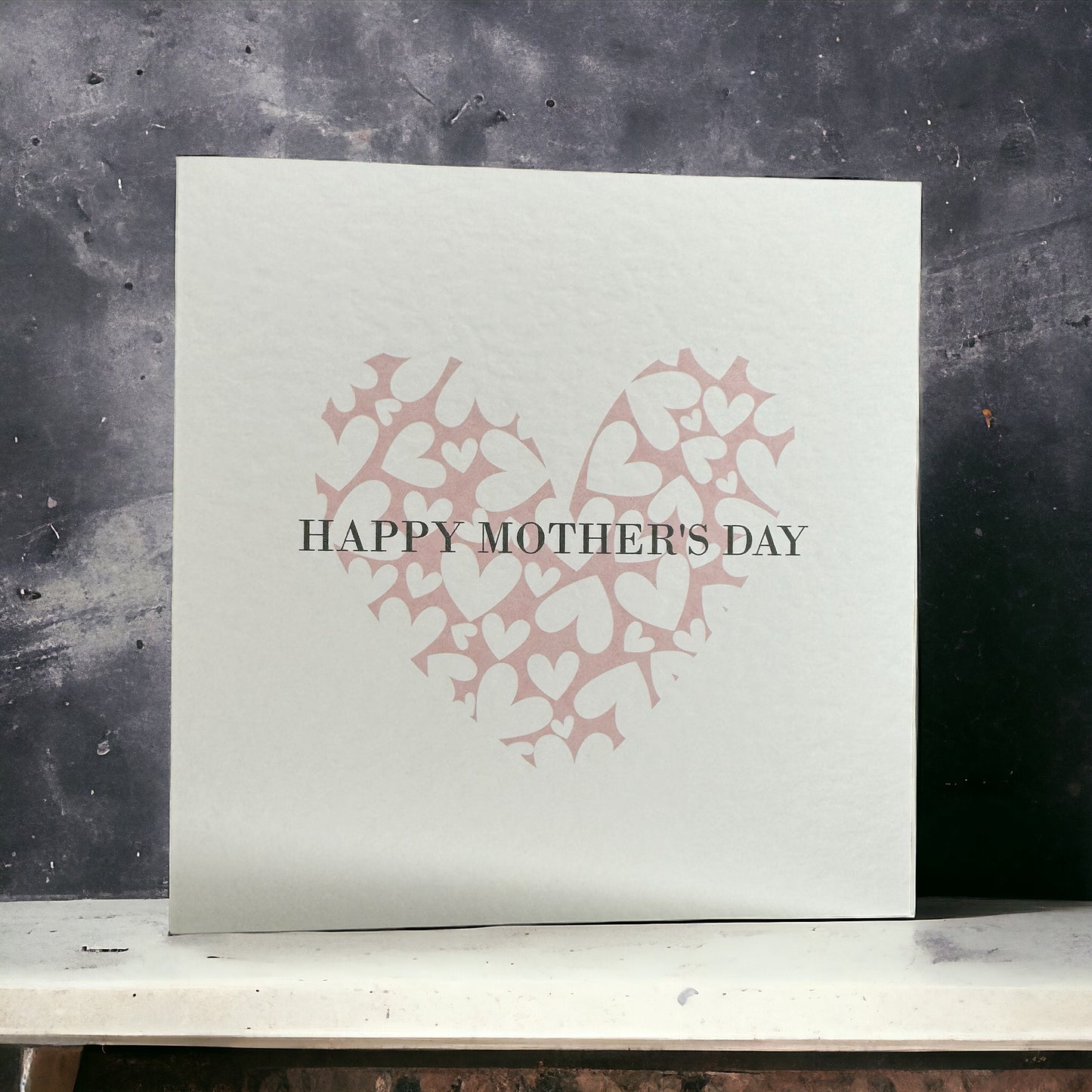 Handcrafted 'HAPPY MOTHER'S DAY ' hearts within hearts square card