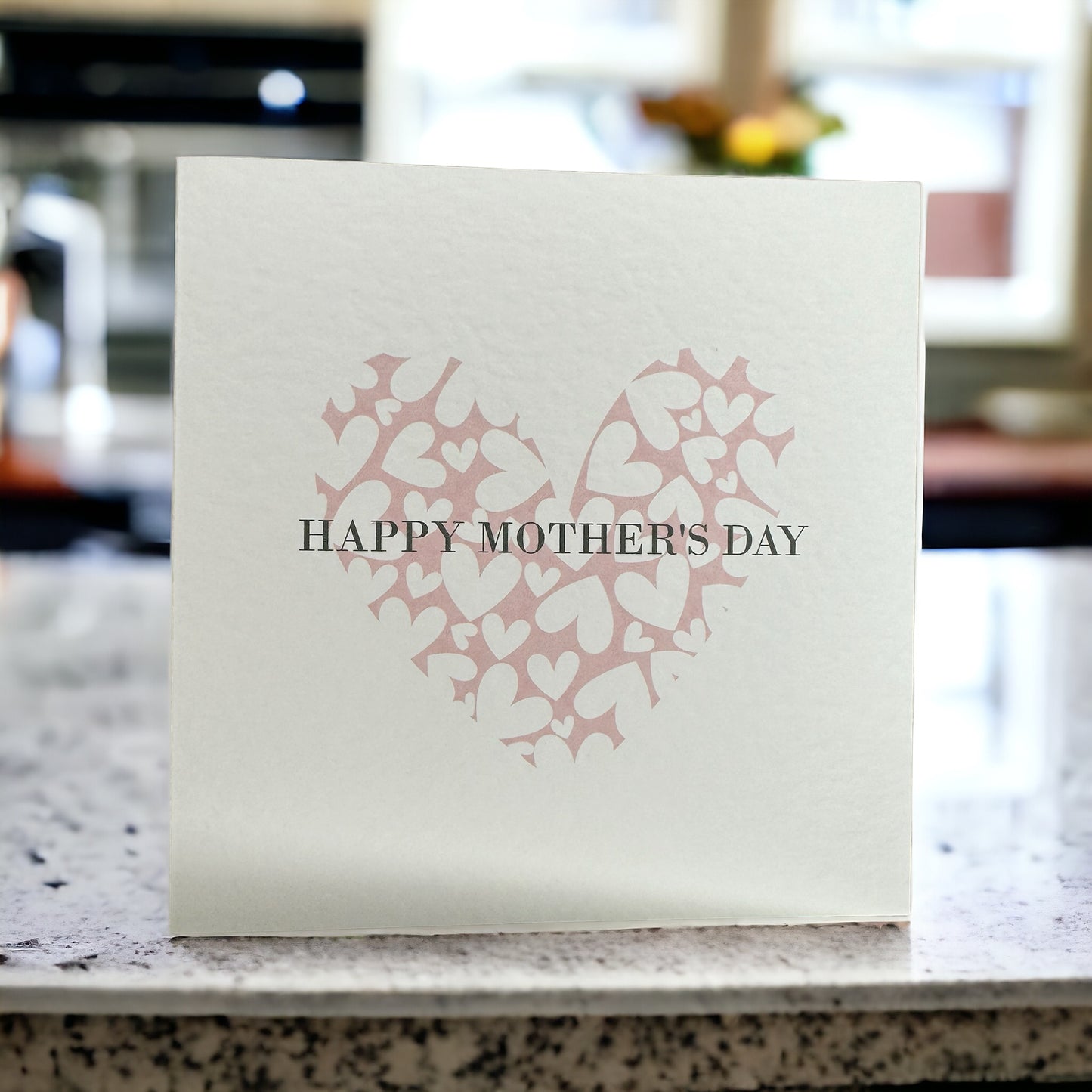 Handcrafted 'HAPPY MOTHER'S DAY ' hearts square card