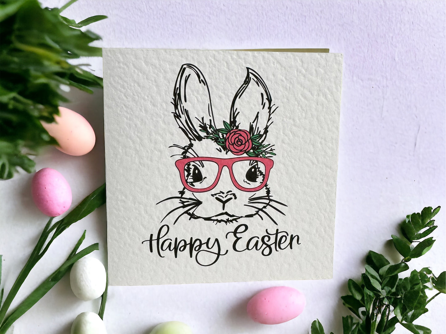 Handcrafted EASTER BUNNY card