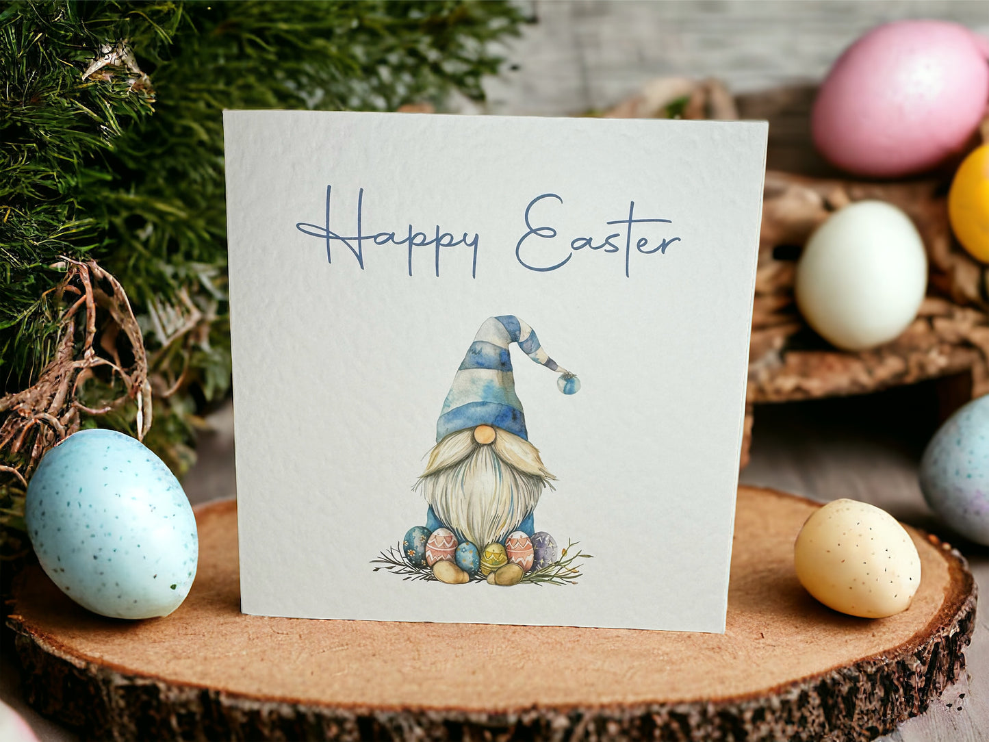 Handcrafted EASTER GNOME card