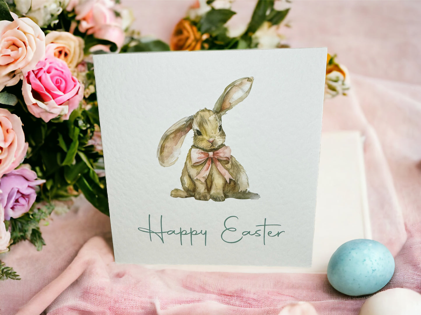 Handcrafted CUTE EASTER BUNNY card