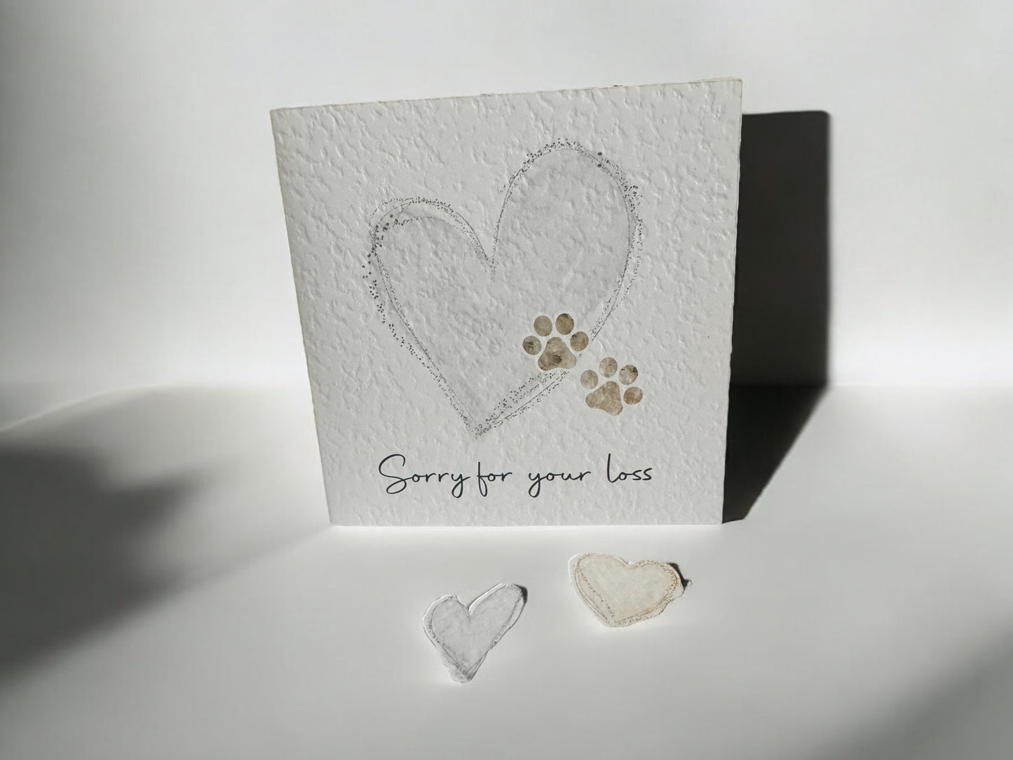 Handcrafted "SORRY FOR YOUR LOSS" pet sympathy card